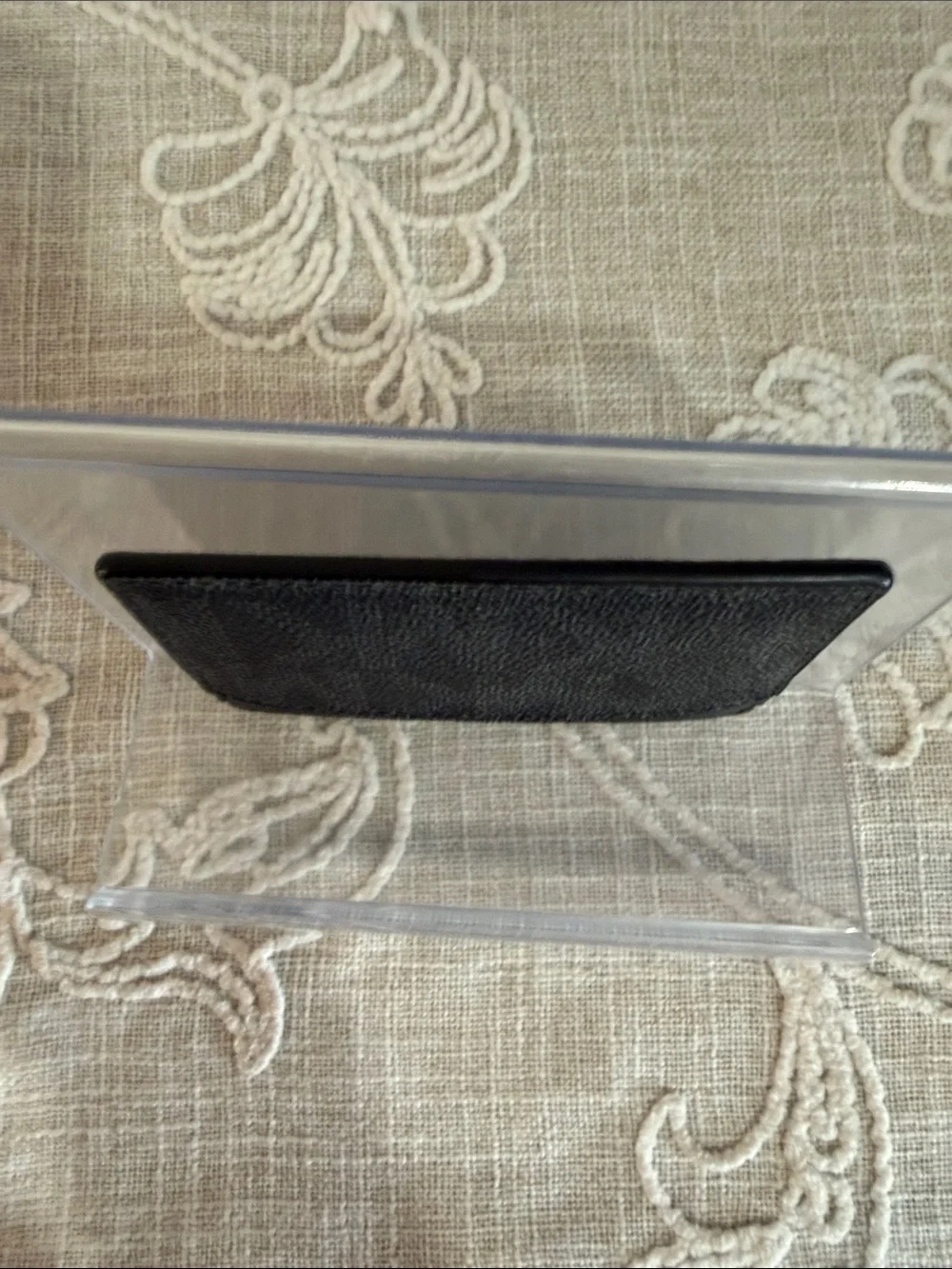 Michael Kors Slim Black Leather Card Holder with Money Clip